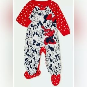 MINNIE MOUSE DISNEY Footed Pajamas Blanket Sleeper NWOT Toddler's 3T